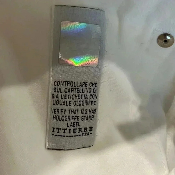 [W28L26] Versace Jeans Signature Ittierre Cream White Button Fly High Rise Jeans - Picture 7 of 10